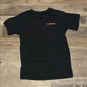 Magellan Outdoors Kids Tee in Black with Orange Accent